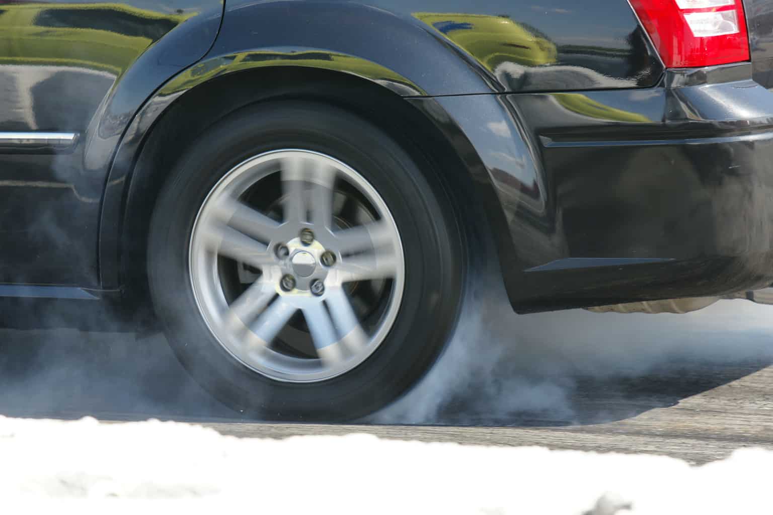 A burning out tire could indicate the driver was joyriding in california